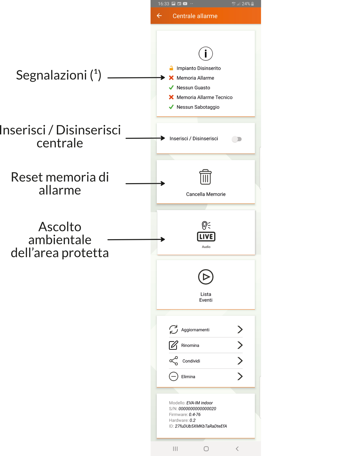Manuale EVA-C utilizzo App myEVA